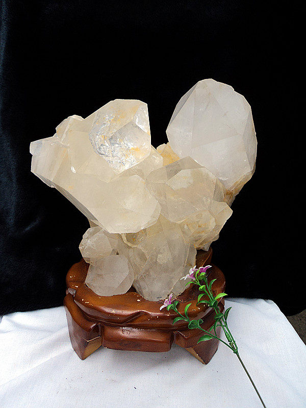 中国水晶矿石天然白水晶簇AA310*280MM10kg