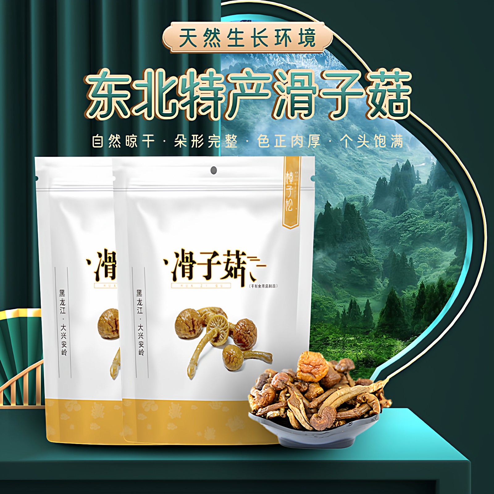 樟子松东北有机滑子菇大兴安岭图片