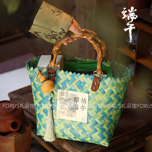 端午节高颜值手提篮子粽子礼盒