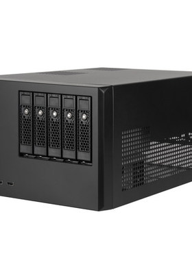 type-c接口NAS存储小机箱7盘位NAS机箱硬盘热插拔银欣CS351