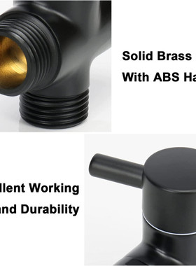 水龙头黑色分水器转换阀一进二出分水阀4分三通花洒分水器全铜