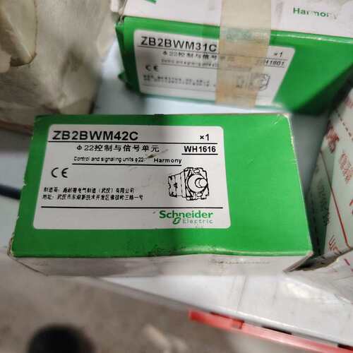 议价全新施耐德控制与信号单ZB2BWM42C 有三盒