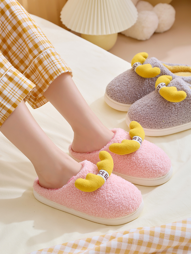 保暖棉拖鞋酷趣特价防滑浅包跟