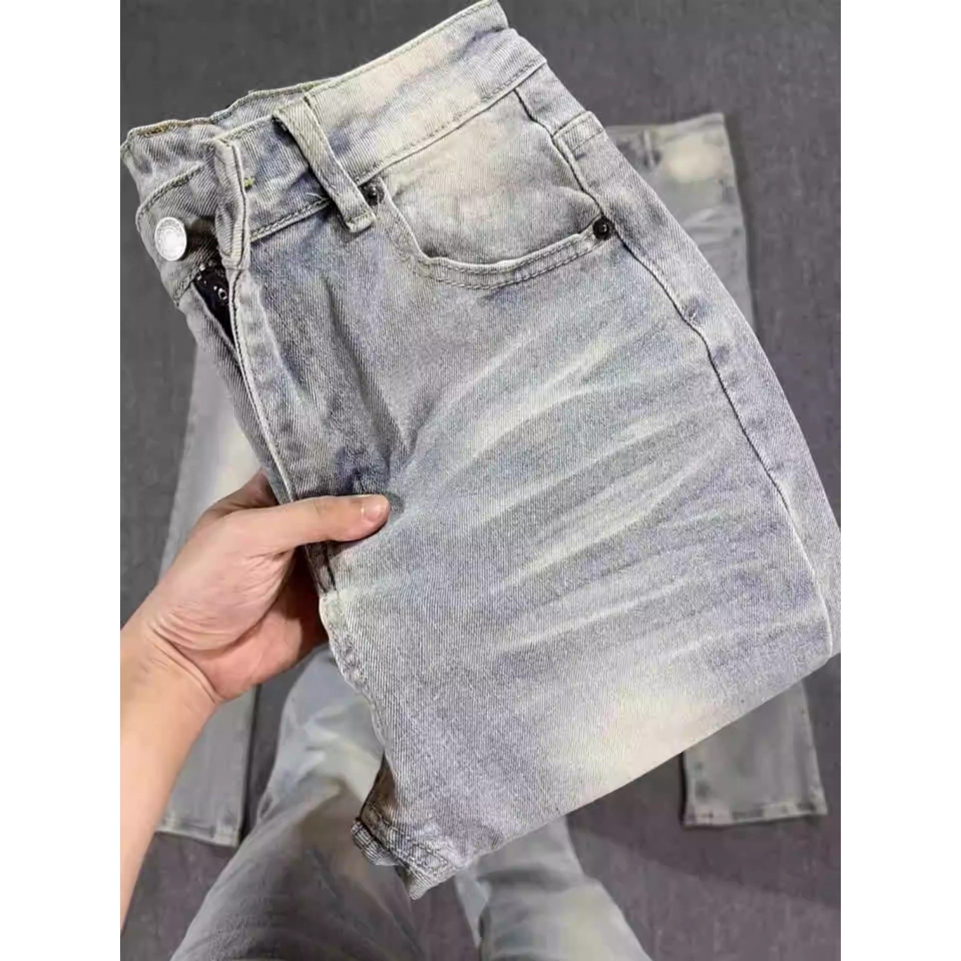 纪璇同款美式复古水洗cleanfit水洗牛仔裤直筒宽松高街vibe裤子,男装,牛仔裤,淘宝优惠券,粉丝福利购,淘宝优惠卷