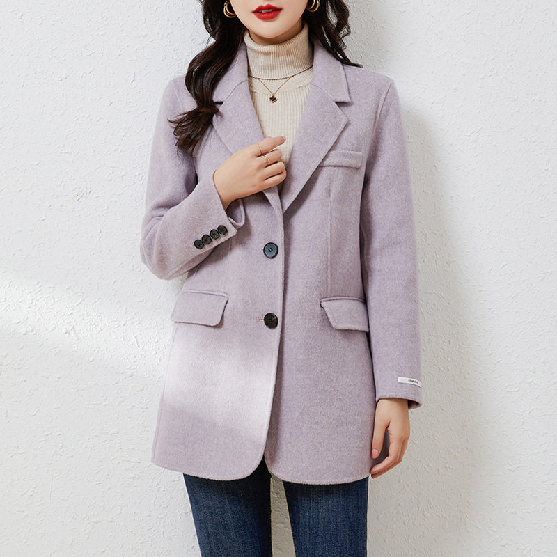 清仓不退不换短款西装双面毛呢大衣小个子高级感呢子大衣羊毛大衣,女装/女士精品,毛呢外套,淘宝优惠券,粉丝福利购,淘宝优惠卷