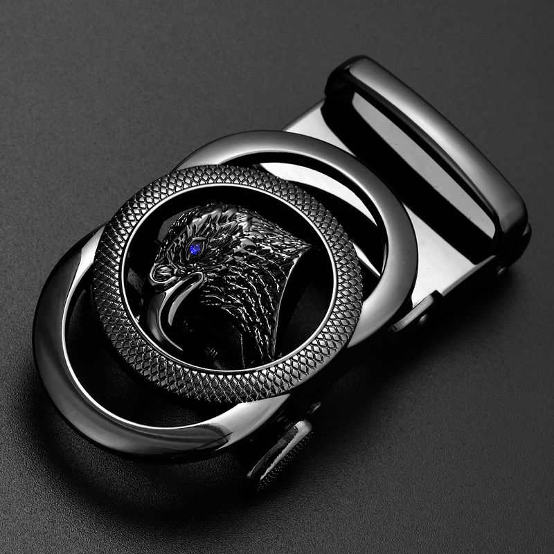 高端皮带头虎头扣头镶钻腰带头自动扣闪耀裤带头适合3.5cm卡槽