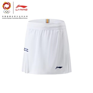李宁羽毛球服裙裤新款大赛款舒适透气速干训练比赛女短裙ASKW060