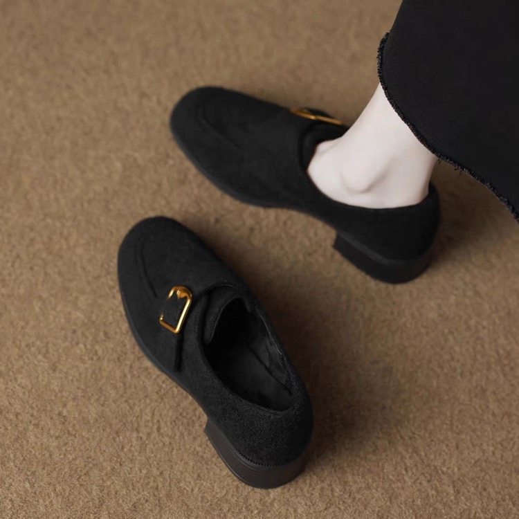 真皮勃肯鞋女2026新款秋冬加绒保暖雪地靴一脚蹬通勤仙女毛毛棉鞋