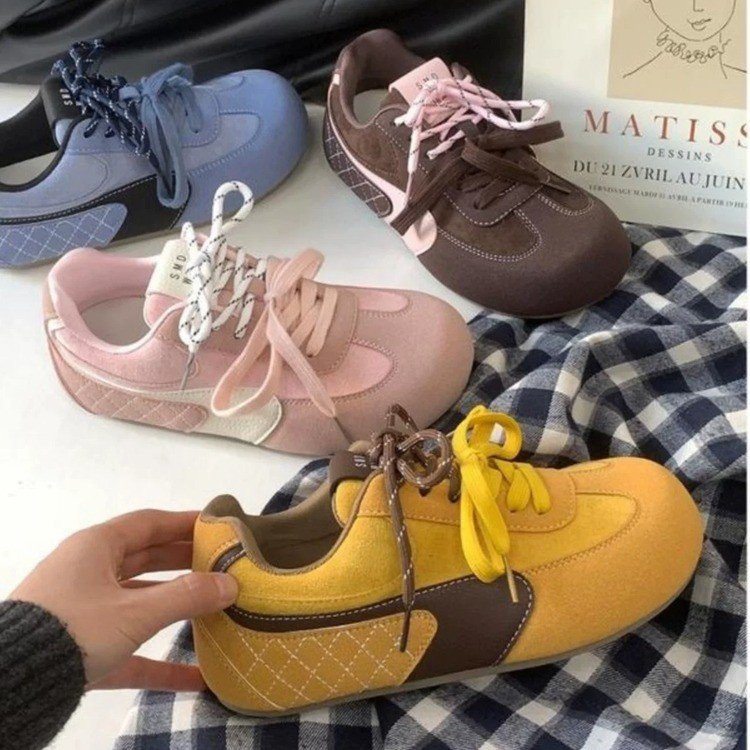 丑萌芭雷风德训鞋女2025新款秋季粉色泡芙阿甘鞋子女平底休闲板鞋,女鞋,德训鞋,淘宝优惠券,粉丝福利购,淘宝优惠卷