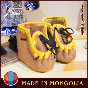 蒙古进口驼绒袜鞋婴儿袜宝宝鞋0-1周岁以内不伤肤环保健康不扎脚