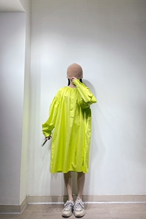 26春夏新品连衣裙宽松府绸H型厚款全棉连身裙长款，工厂剪标