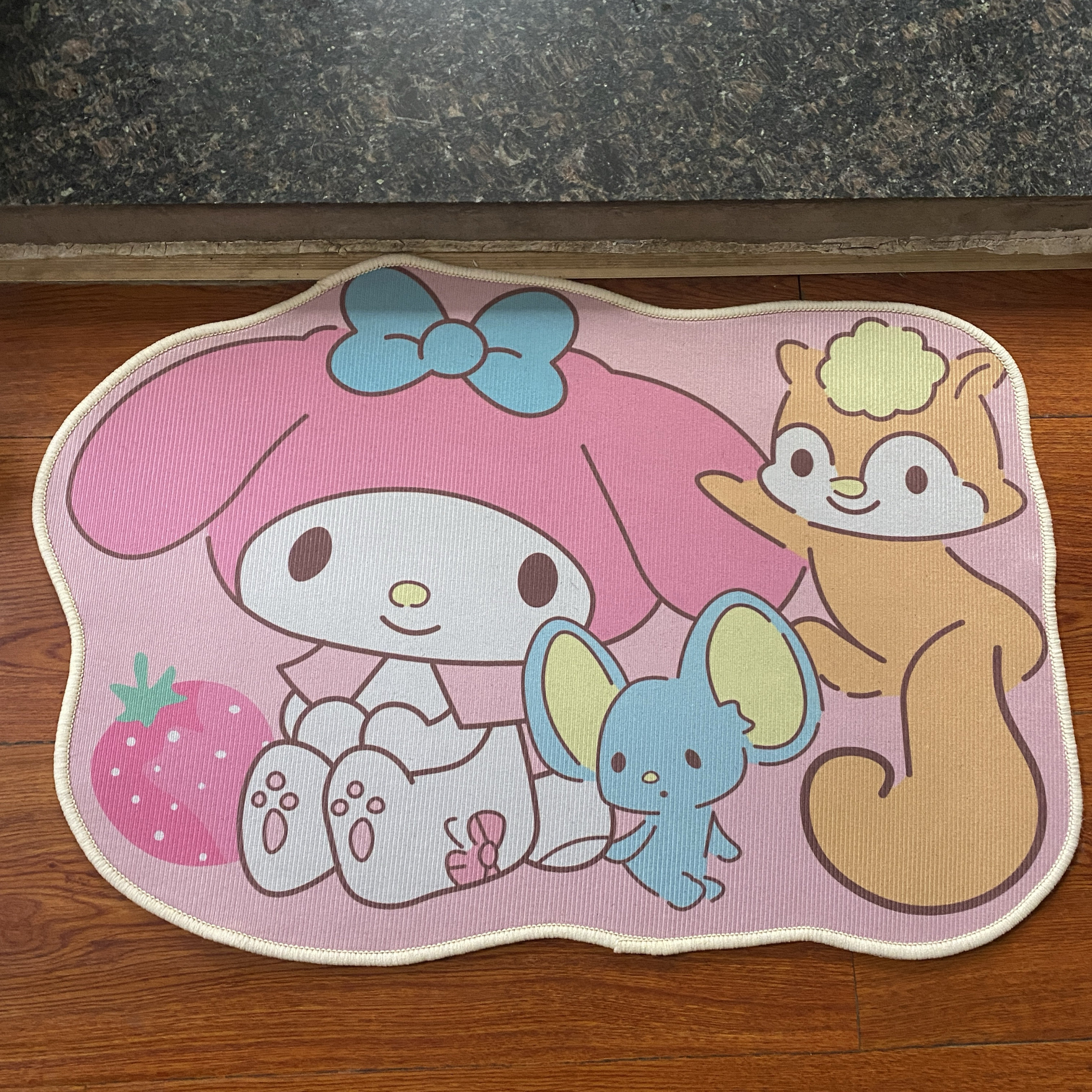卡通可爱库洛米小猫美乐蒂地垫浴室防滑吸水速干厨房脚垫门垫地毯