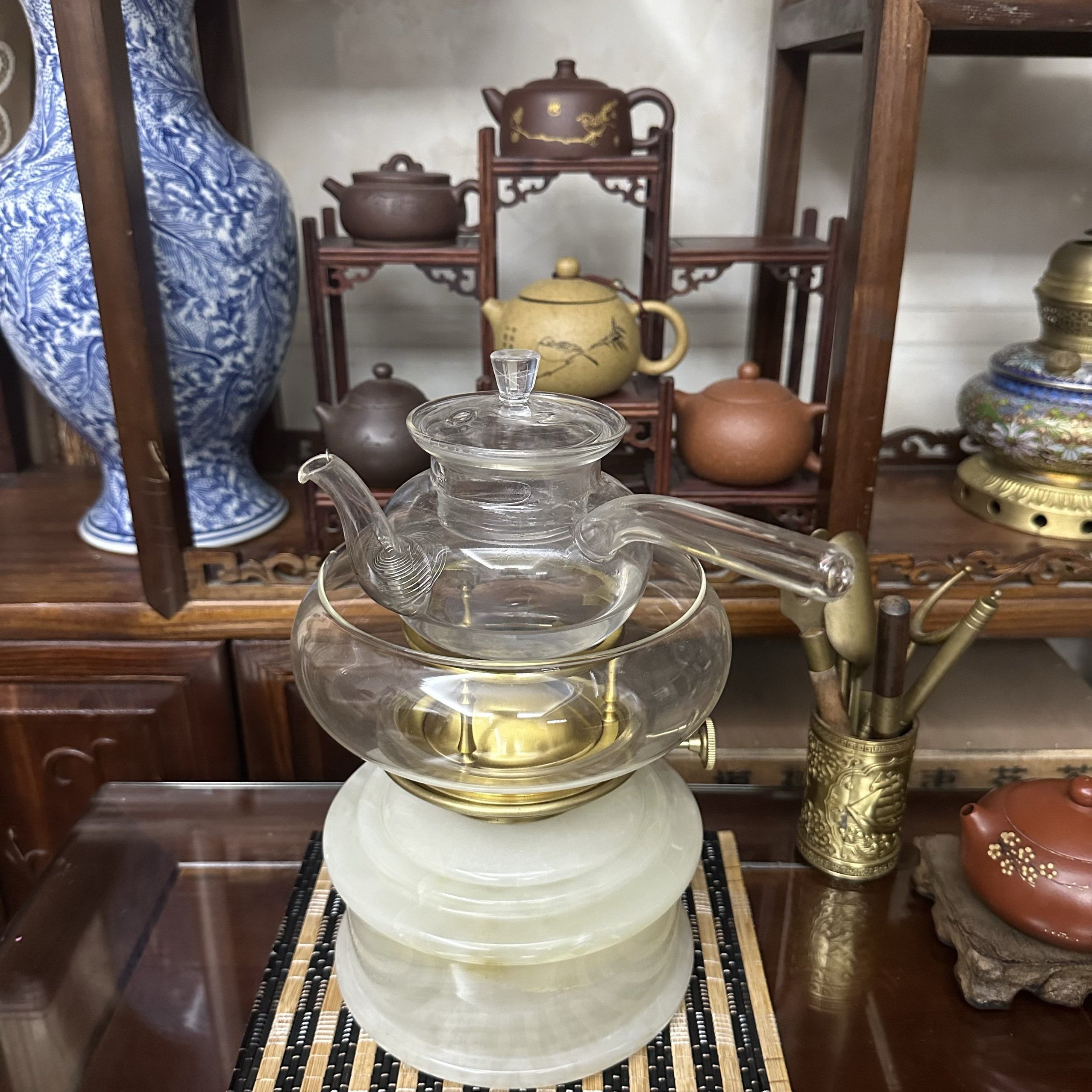 天然玉石空气灯酥油灯茶灯煮水炉