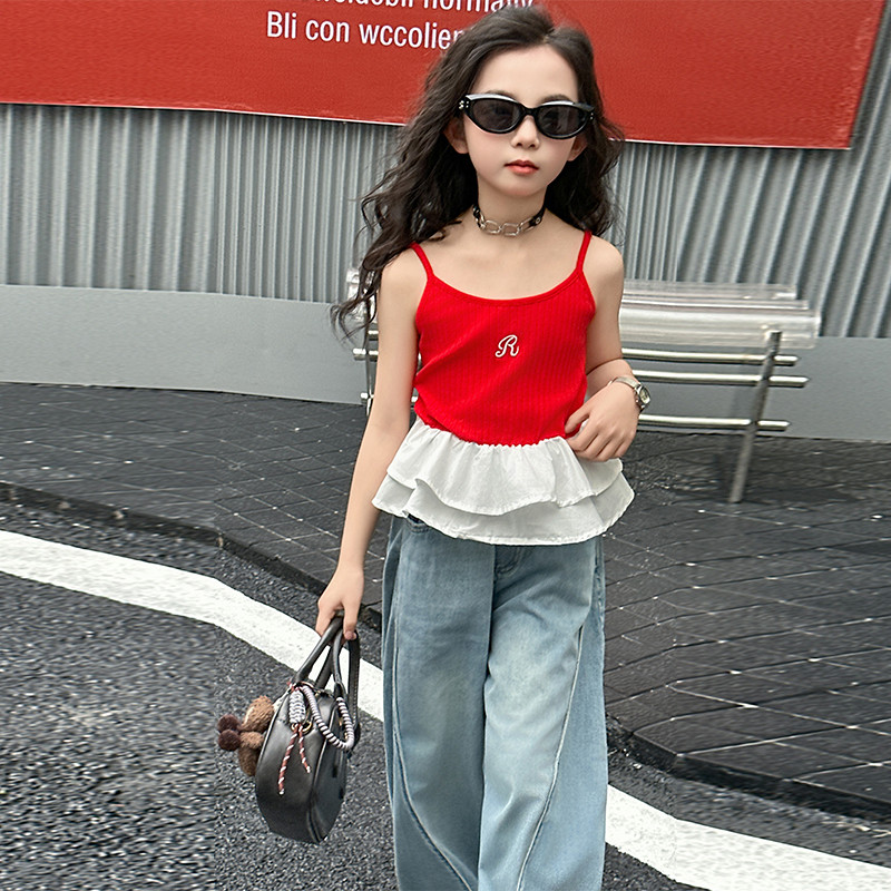 夏装红色女童吊带上衣洋气可外穿公主风女孩薄款儿童背心裙衫打底,童装/婴儿装/亲子装,背心吊带,淘宝优惠券,粉丝福利购,淘宝优惠卷