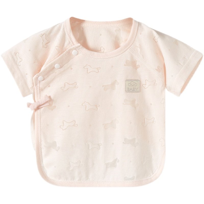 NEWBORN BABY CLOTHES SUMMER NEWBORN THIN SUMMER CLOTHES 0 SHORT SLEEVES MARCH BONELESS TOPS AND MONK CLOTHES BABY HALF-BACKS
