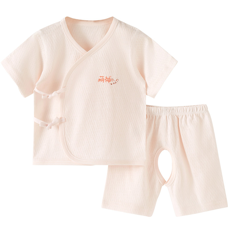 NEWBORN BABY CLOTHES SUMMER OPENING 0 SPLIT MARCH MONK THIN SUMMER CLOTHES NEWBORN COTTON BABY SHORT-SLEEVED SUIT