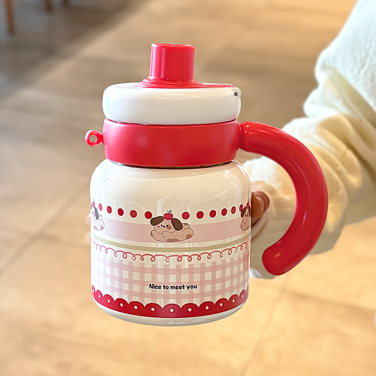 吨吨保温杯女生大容量可爱办公室大肚吸管杯子学生不锈钢大口径