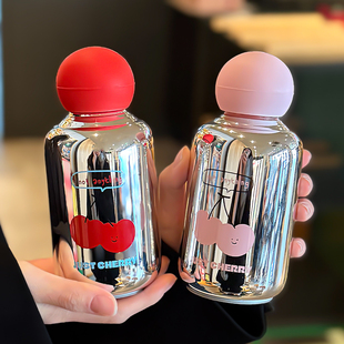 杯子高级感轻奢水杯2026新款家用耐高温玻璃杯女生高颜值泡茶杯