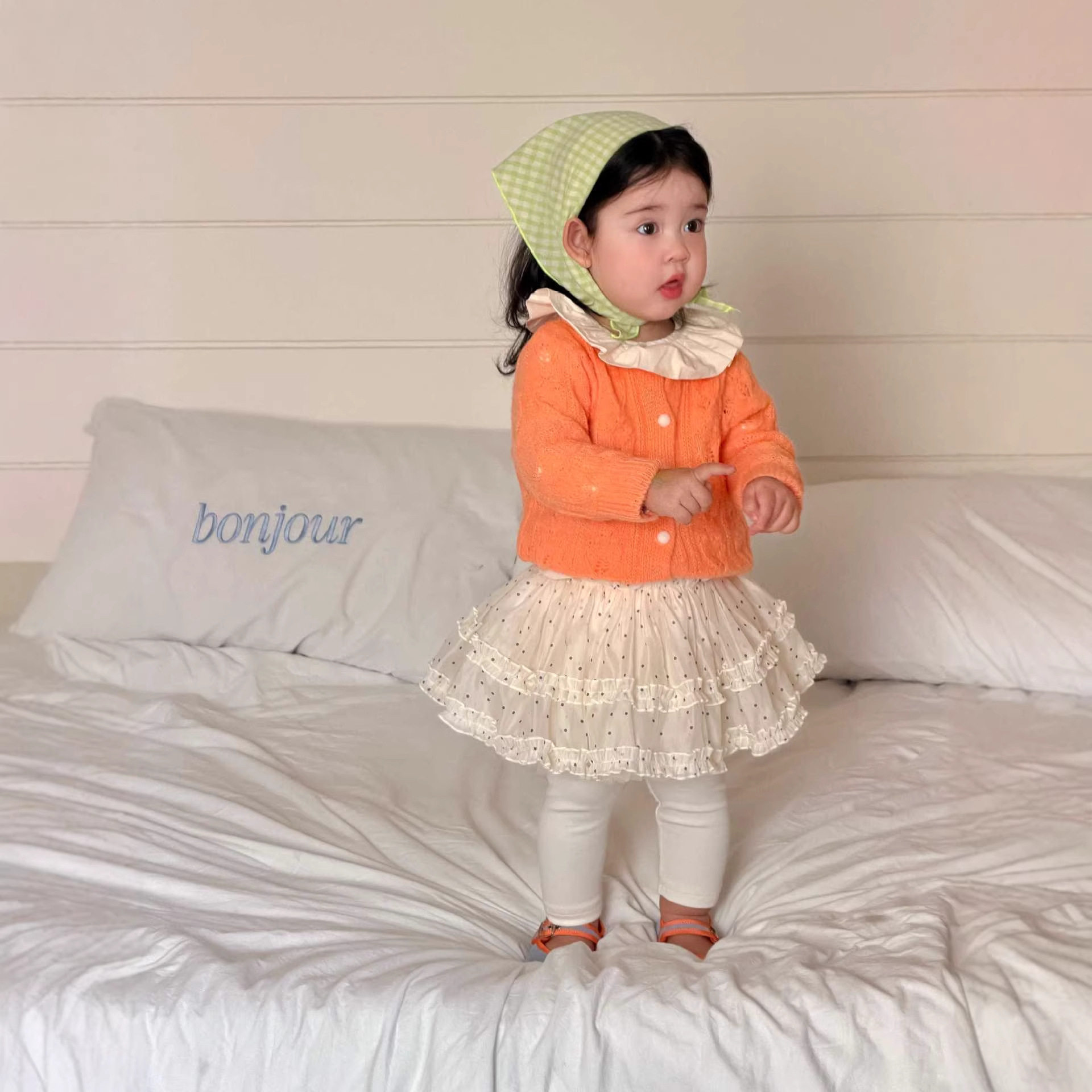宝宝春款服装2026新款童装儿童春季衣服女童针织外套纱裙套装