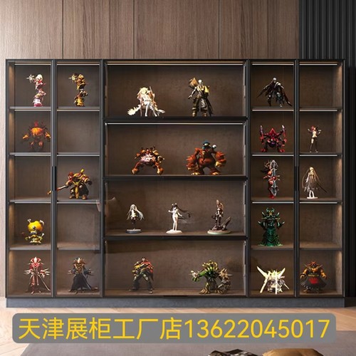 手办乐高展示柜模型GK陈列上翻门