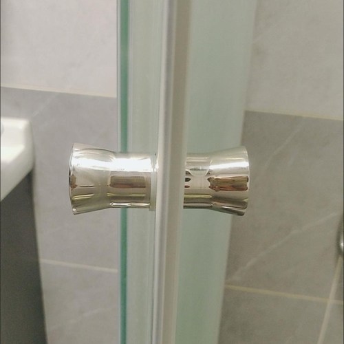 玻璃门圆形橱柜门扶手移门淋浴房木门推拉把手单孔小拉手浴室配件