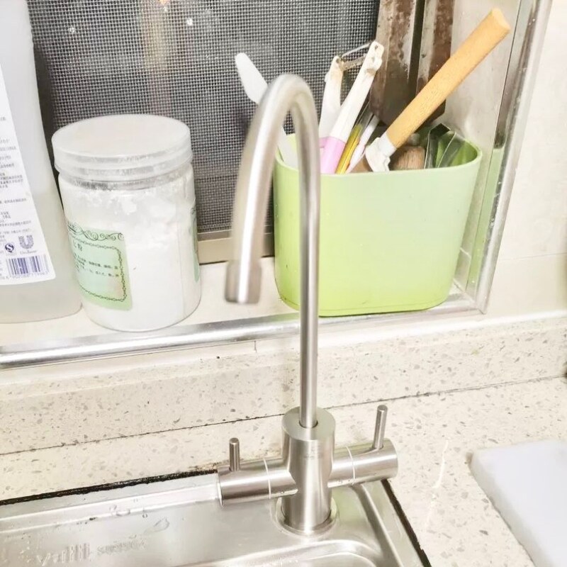不锈钢2分直饮过滤器纯净水机净水器家用配件专用双出水304水龙头