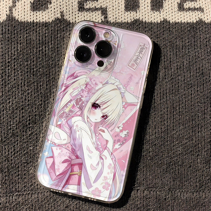 古早樱花少女iPhone14苹果13动漫华为NOVA15透明12ProMax小众OPPOA6PRO软小米17适用16PLUSins风MATE80手机壳