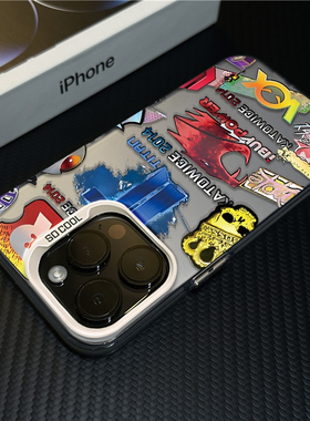 iPhone14全息泰坦csgo贴纸华为nova12荣耀x60i手机壳硬VIVOx100s彩银小米高级感OPPOa58适用苹果16promax时尚
