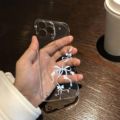 苹果12高级感iPhone16无边框小米15Ultra超薄14pro适用x200硬蝴蝶结小羊华为mate70手机壳带支架13promax透明