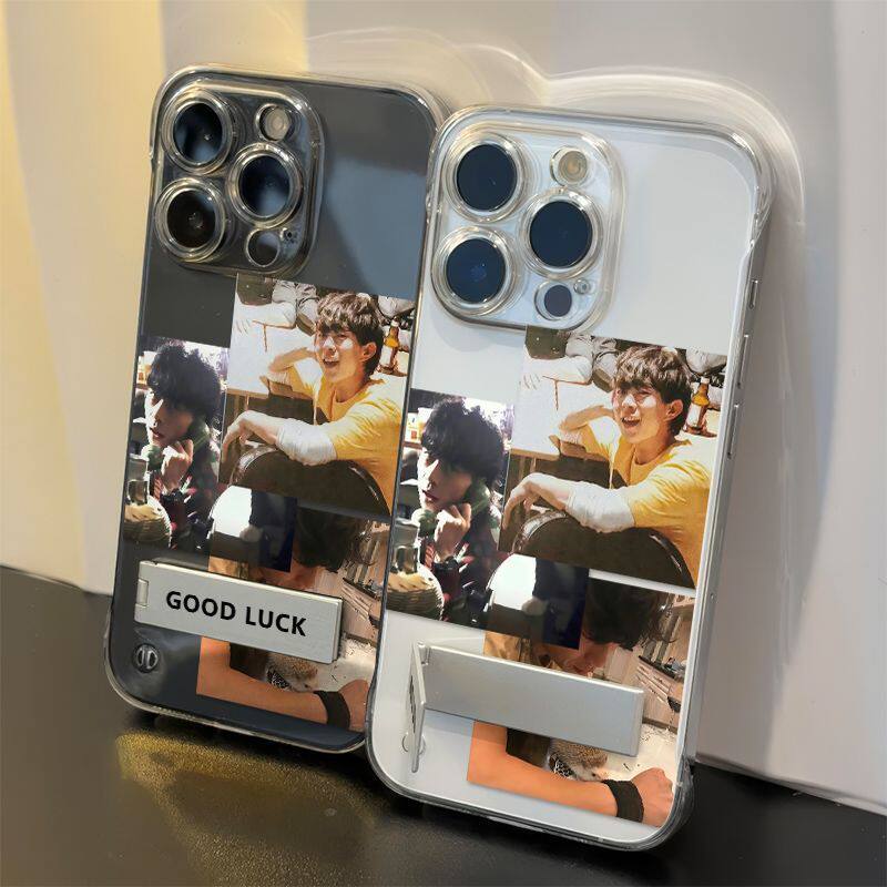 无边框硬iPhone17透明华为Nova13适用荣耀WIN苹果16赵雷手机壳带支架OPPORENO15C创意超薄Findx9周边12ProMax