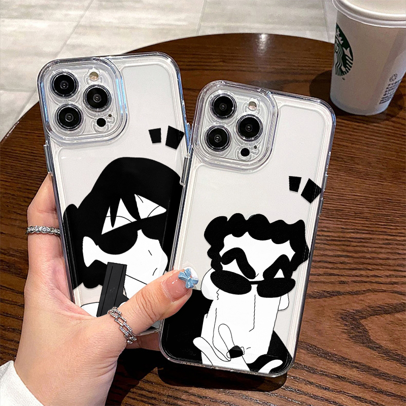 情侣苹果15透明软12ProMax适用手机壳潮酷OPPOA5活力iPhone16E特工广志美伢VIVOS30PRO华为Nova14卡通一加13T