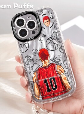 苹果15plus适用12手机壳软VIVOX300灌篮高手10号镜子支架1714羽纱泡芙iPhone16e个性IQOONEO11带挂绳13ProMax