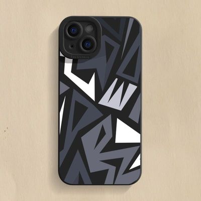 苹果13promax手机壳软华为MATE70PRO不规则色块iQOO12高级感OPPOReno11适用VIVOs19p小米14Ultra荣耀x60i瞳眼