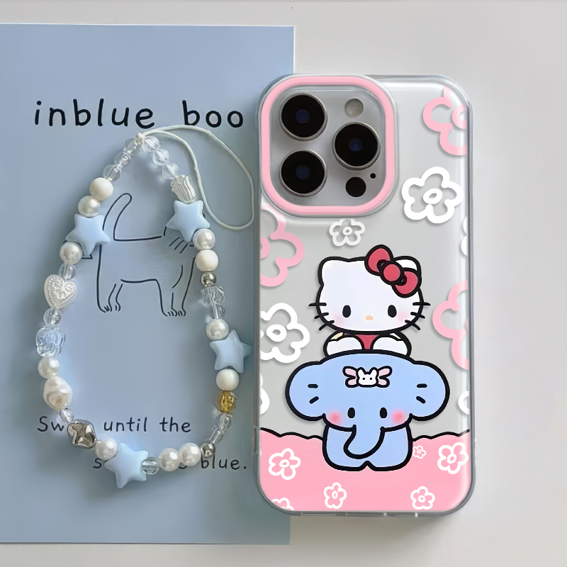 iPhone1615适用硬14plus手机壳带挂绳苹果1312ProMaxKitty小象OPPOFINDX8VIVOX200S小米15红米k80PRO一加ACE5