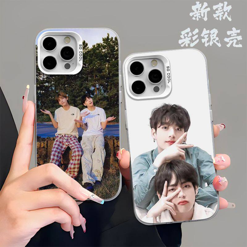 BTS金泰亨田征国正泰适用华为NOVA16/小米17ULTRA适用苹果13iPhone15p12创意18promax彩银硬手机壳适用14PLUS
