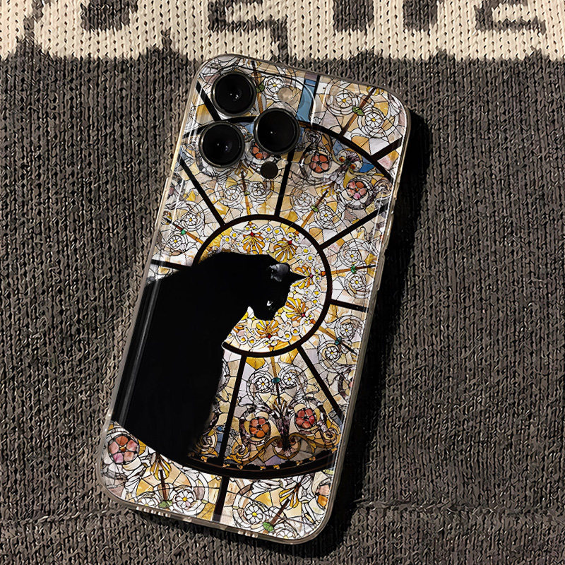 猫咪S20教堂Y300T苹果16ProMax透明软15Plus手机壳 适用iPhone12暗黑IQOO13艺术NOTE14创意PURA70个性K80小众