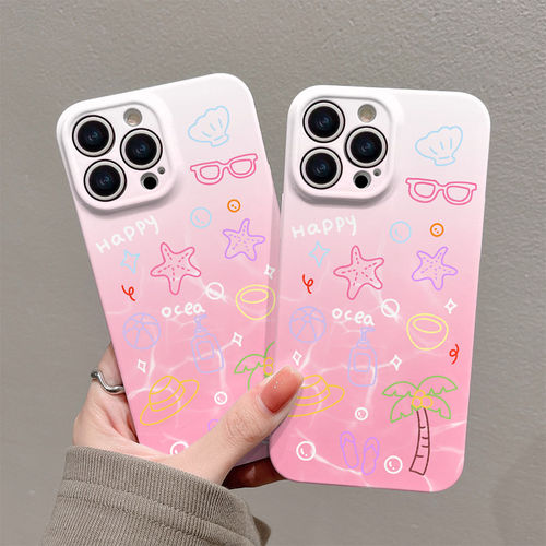 荣耀X80Iins风iphone12适用苹果14小众华为NOVA15菲林13ProMax硬小米17手机壳16PLUS椰树海星OPPOFINDX9Ultra