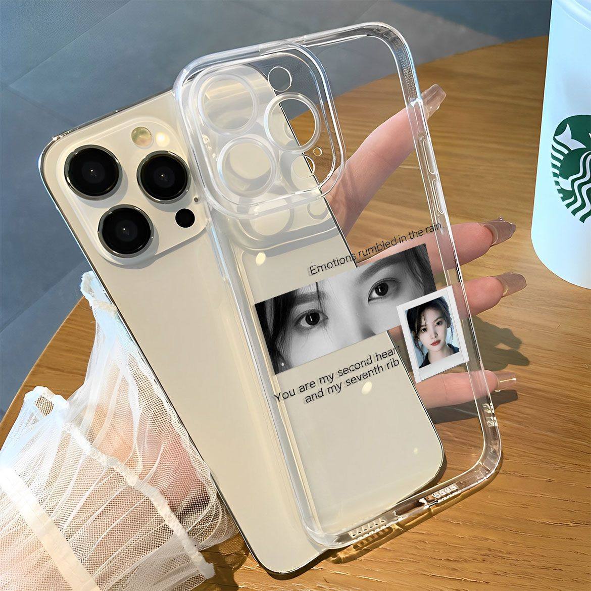 iPhone16ProMax一加13T创意12透明软华为Nova14高颜值章若楠适用小米CIVI4PRO手机壳苹果15PLUS小众荣耀POWER