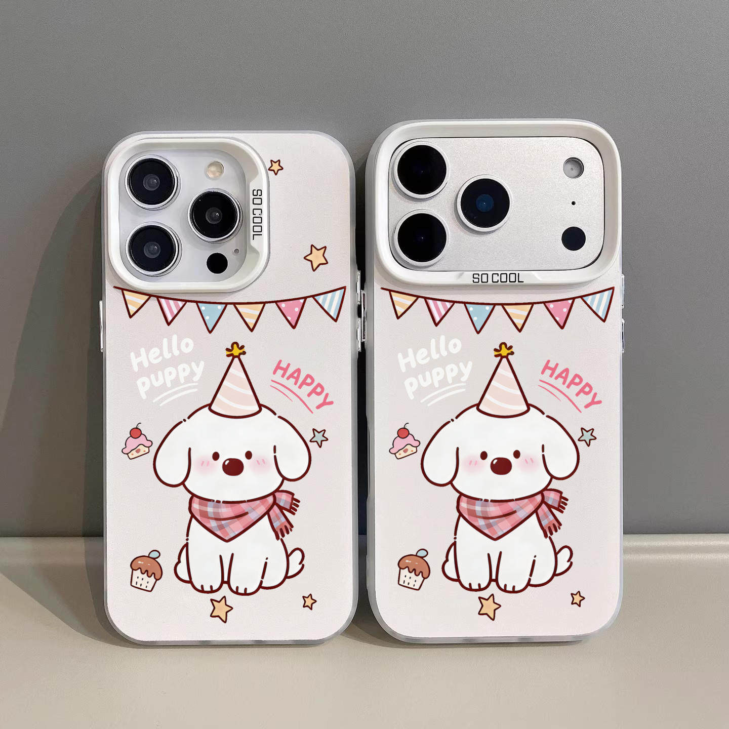 苹果16ProMax硬彩银iPhone12少女心华为Nova14格子围巾小狗一加ACE6卡通Findx8手机壳15plus适用小米17可爱13