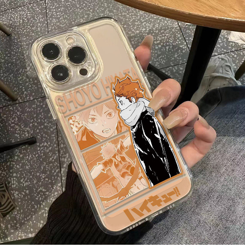 一加13透明软苹果15适用14侧脸日向翔阳红米k90ProMax排球少年iPhone16手机壳小米17TPRO卡通VIVOs60可爱x300