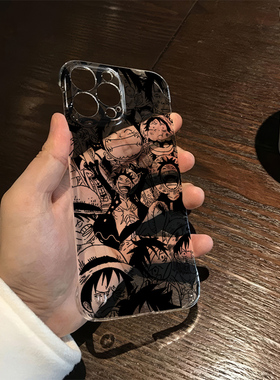 iQOOneo10动漫iPhone13手机壳带支架12高级感苹果16promax无边框15硬超薄14pm适用透明华为mate70路飞vivos20