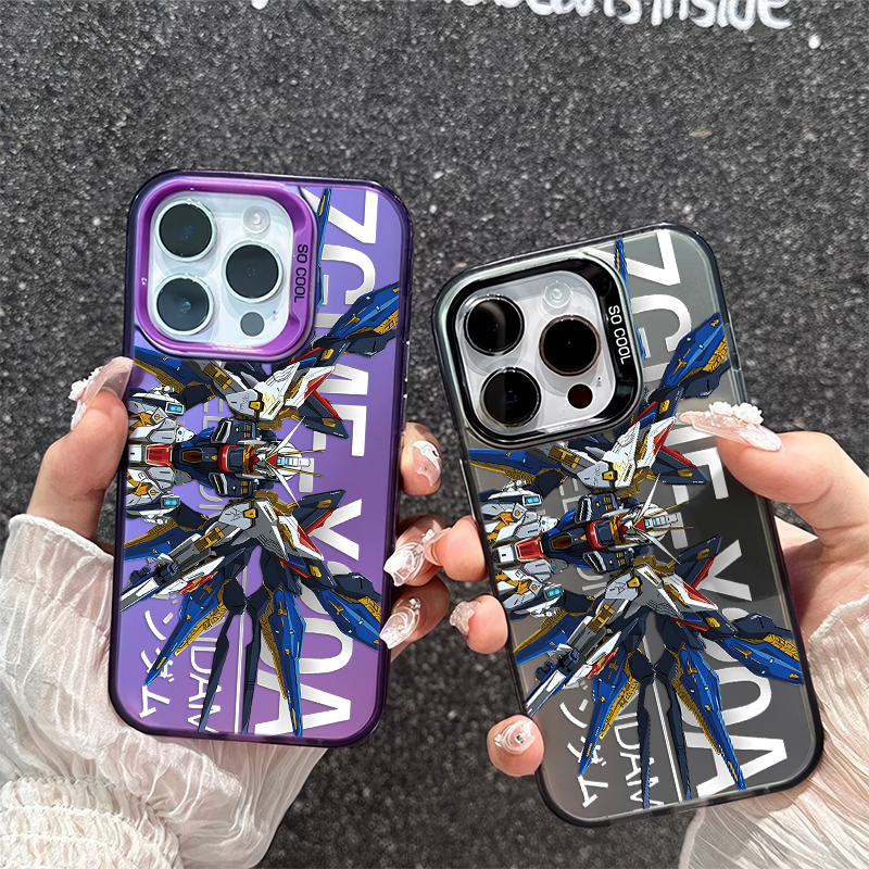 苹果14plus适用华为NOVA13彩银12ProMax高级感高达iPhone16手机壳硬小米15Ultra个性VIVOX200PROMINI新款a58x