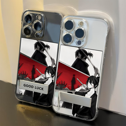 15PLUS潮酷野良神动漫14手机壳带支架硬16ProMax高级感苹果17超薄12无边框VIVOy500适用iPhone3卡通IQOONEO11