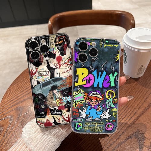 iPhone17创意荣耀POWER2潮酷权志龙POWER透明苹果13ProMax小众软OPPORENO16ins风适用14PLUS手机壳华为NOVA15