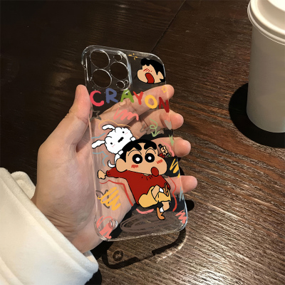 iQOOneo10适用苹果13透明iPhone12高级感硬OPPOfindx8开心小新mate70手机壳带支架16pro无边框15超薄14promax