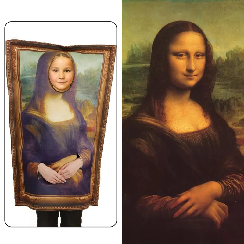 梵高名画壁画抽象恶搞亲子罩衣