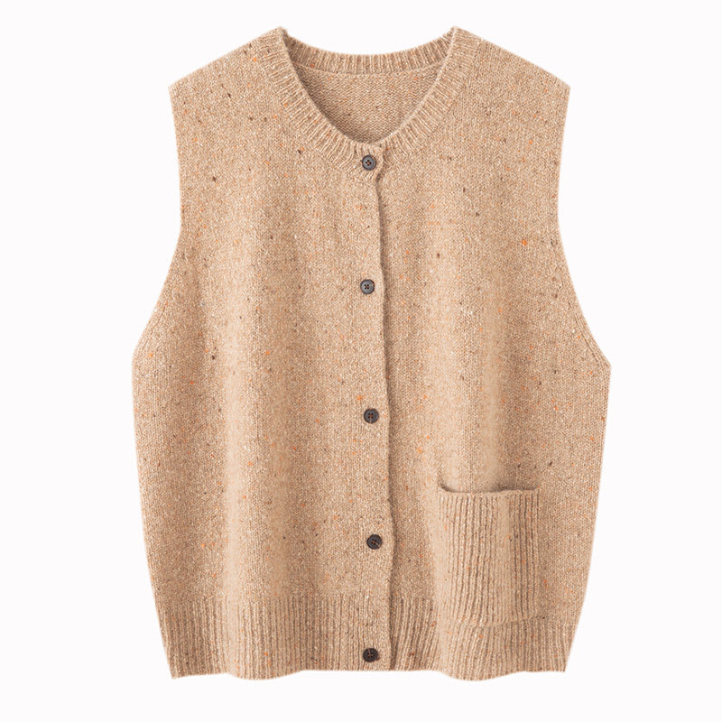 100%山羊绒彩点圆领马甲羊绒马甲背心百搭时尚针织马甲毛衣,女装/女士精品,羊绒衫,淘宝优惠券,粉丝福利购,淘宝优惠卷