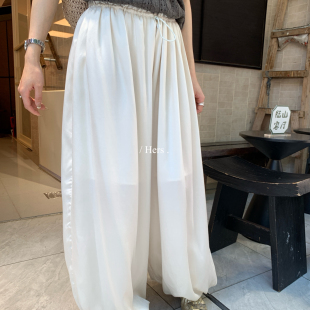 92132 Hers 夏上新简约日常小设计感抽绳灯笼休闲裤