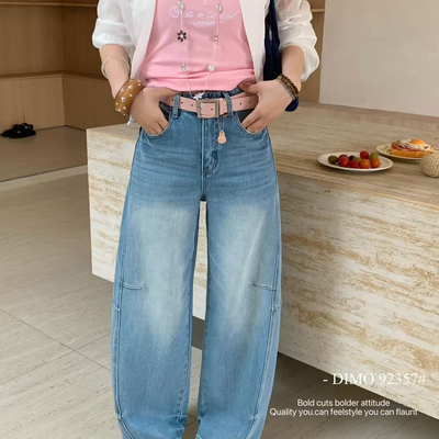 DIMO-制高品质个性大牌亮色皮带弯刀裤牛仔裤(配腰带)YS1-92357兰