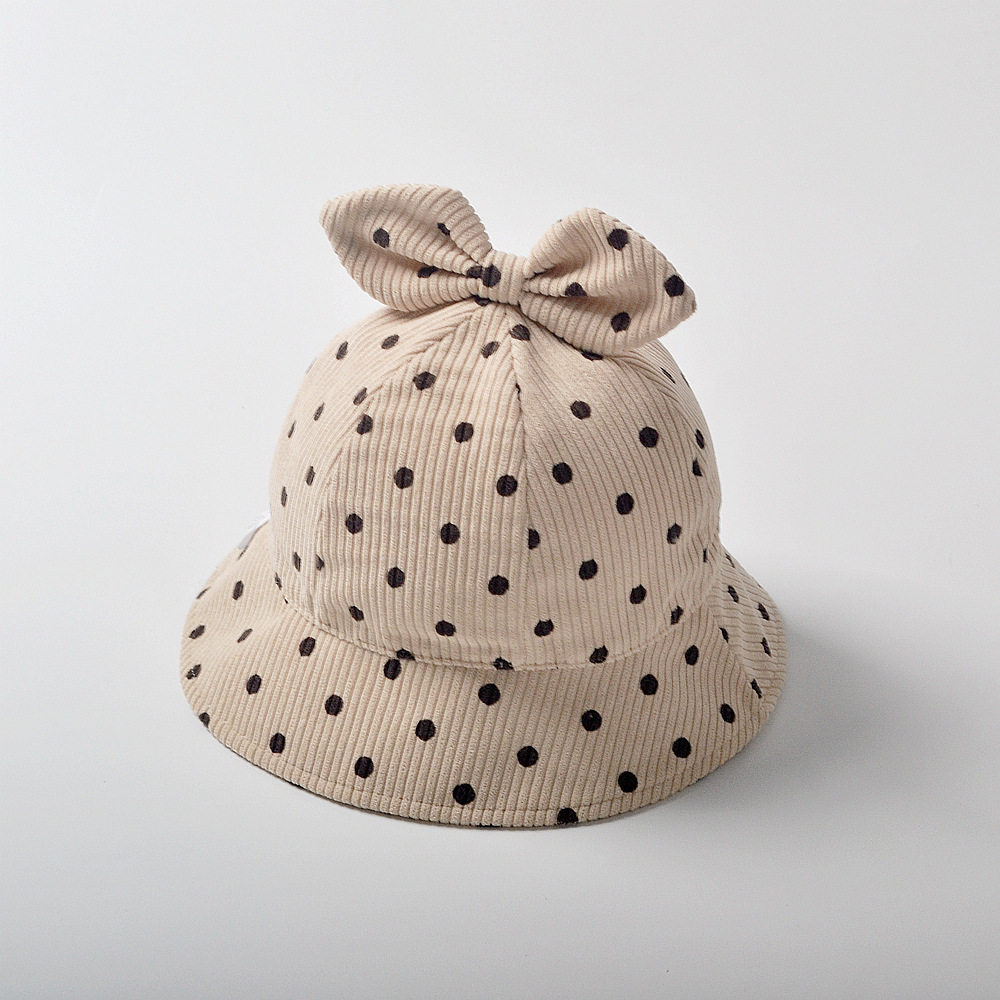 婴儿帽子秋冬纯棉男女宝宝帽灯芯绒渔夫帽儿童帽防晒春秋女童保暖